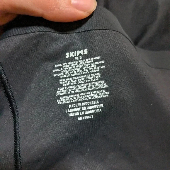 SKIMS Foundations Leggings Black Onyx Size Large Shapewear Compression - Picture 9 of 9